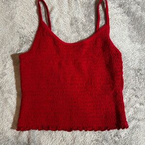 Hollister Red Textured Camisole
